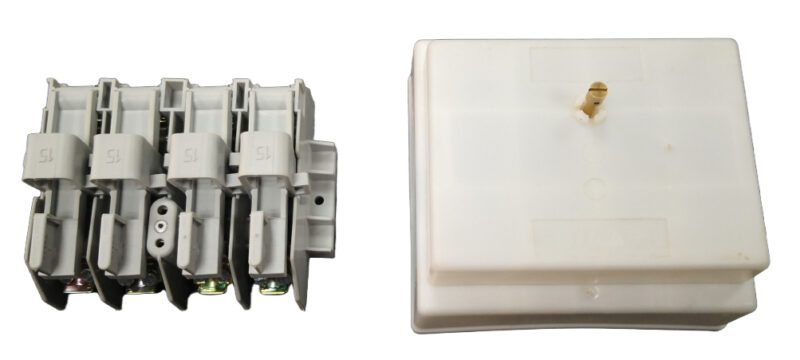 Four Pole Fuses Connection box for fuse 10×38 / 14×51  - Fuse holders